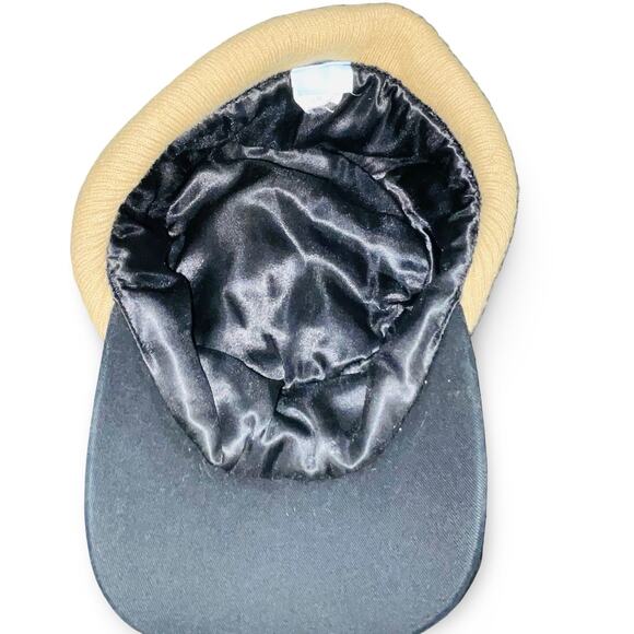 Burton Mens Military Cadet Style Hat Cap S/M Black Tan Snowboard Jacquard Lining - Picture 4 of 9